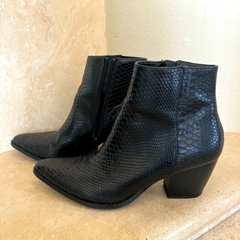 Coconuts by Matisse faux snake skin booties